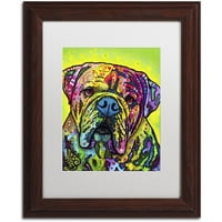 Zaštitni znak likovna umjetnost Hey Bulldog Canvas Art by Dean Russo, White Matte, Wood Frame