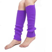 Ženske čvrste bombone pletene zimske grijače nogu labave čarape za čizme