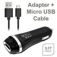 Black Rapid Charger punjač Micro USB kabel za kabel za Gionee S mobitele [USB automobilski punjač + stopala Micro