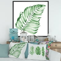 DesignArt 'Izbliza tropskog lista Monstera II' Farmhouse Farmated Canvas Wall Art Print