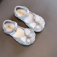 Dječje cipele Nova jesenska kožna cipela princeza s mašnom za ples haljina s okruglim nožnim prstom s kopčom cipele