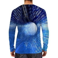 Zermoge majice bluze za muškarce na razmaku muškarci modno ležerno okrugli pulover na vratu tiskanje majice dugih
