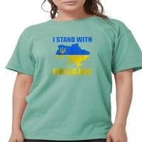 - Stojim s mapom Ukrajine i majicom-Ženska košulja - ženska košulja