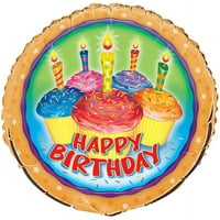 18 Foil Cupcakes Sretan rođendan balon