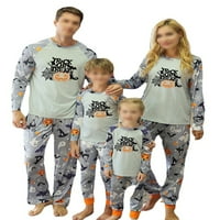 Mama, tata i dječji pidžama setovi za Noć vještica, odgovarajuće obiteljske pidžame s dugim rukavima, pidžame