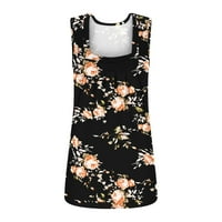Zodggu tenkovske vrhove Osnovne majice za žene ponude ženske vrhove bez rukava retro cvjetni Camiso Ljetni spremnici
