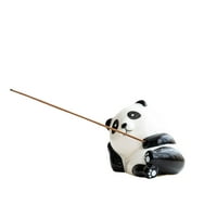 Panda tamjan plamenik glatki rub realistični oblik prozirna tekstura kontrastna boja minijaturna kolekcija životinja