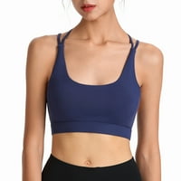 Ženski udobni Sportski grudnjaci bez leđa elastični joga grudnjak Plus veličine seksi donje rublje u plavoj boji