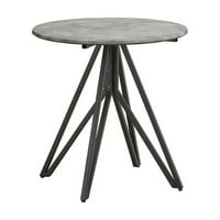Okrugli Moderni metalni završni stol od 93,5 izrađen od cementno sivog metala pištolja