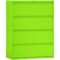 Sandusky Lee Series 42 4-ladica Full Pull Lateral File, Electric Green
