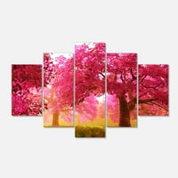 Dizajnerska umjetnost tajanstveni cvjetovi crvene trešnje, veliko pejzažno platno