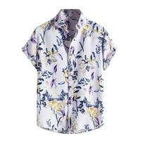 Giligiliso Clearment muški vrhovi casual muške havajske košulje kratke rukave tiskani gumb dolje ljetne košulje