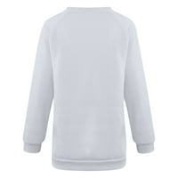 Jesenske ženske modne majice s printom nova majica s puloverom S dugim rukavima odjeća u sivoj boji