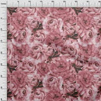 poliesterska spandeks ružičasta Tkanina Materijal za haljinu s cvjetnim printom tkanina širine dvorišta