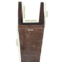 4 W 4 h 12'l 3-strana ručna ručna rešetka Laburathane Fau Wood Strop greda, premium star