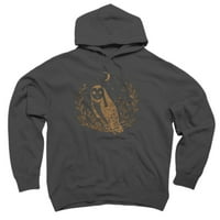 2-zlatni ugljen Sivi grafički pulover s kapuljačom - dizajn iz ame