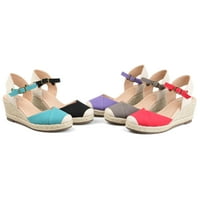 Kolekcija Journee Womens Ashlyn Tru Comfort Pjena široka širina pete potpise Espadrille sandale