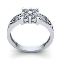 okrugli 2K muški klasični vjenčani prsten za godišnjicu od 10k ružičastog, bijelog ili žutog zlata