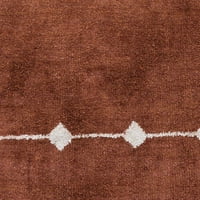 Prostirka tepiha ručno zapletena tkalačka tkalaca, suvremena prostirka svilena mi, tamna narančasta, 8'x11 '