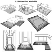 Geometrijski blok tepih za dnevni boravak kuća za ukrašavanje kauča s sofa velikim prostorom prostirke bez klizanja