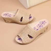 Modna proljetna i ljetna nagiba sa šupljim dame sandale rimski peep papuče za nožne prste za notak i papuče postavljaju