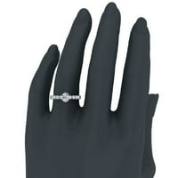Zaručnički prstenovi za žene - ovalni rez od bijelog zlata 18K, certifikat 1. CT