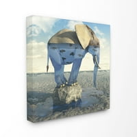 Ocean Elephant Sažetak dizajna životinja platno zid 30.00 30.00 Slikarstvo platno umjetnički tisak