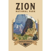Dekorativni kuhinjski ručnik, Pregača Nacionalni park Zion, Utah, Angels Landing, kontura, Uniseks, regulirano,