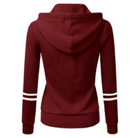 Zip up Hoodie Hoodies za ženske dukserice za žene u ženskoj boji dugi rukav vitka ležerna bluza bluza patentni