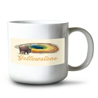 FL OZ Keramička krigla, Yellowstone, Grand Prizmatic i Bison, Perilica posuđa i mikrovalna sef