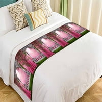 Ružičnjak sa zavjesama i ružama posteljina za krevet dekor posteljina za spavaću sobu veličina šal za krevet