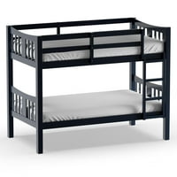 Namještaj Amerike sophie drveni krevet na kat, blizanac blizanac, plava