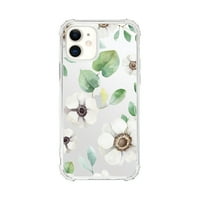 Essentials iPhone mini futrola za telefon, anemone cvijeće bijelo