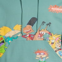 Nickelodeon muški cast mash up grafički dukseric, veličine s-2xl