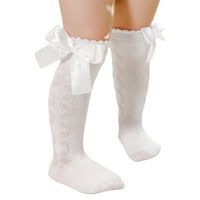 Čarape do koljena za djevojčice, rastezljive, prozračne mreže, vezice, uniforme, čarape s lulom za malu djecu
