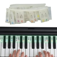 Svjetleći prozirni vodiči za bilješke na klavirskoj tipkovnici-uklonjive naljepnice za bilješke na klavirskoj