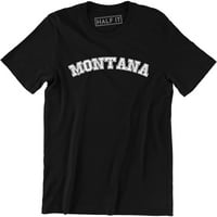 Muška poklon majica s ponosom države Montana i zastavom rodnog grada