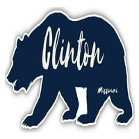 Clinton Missouri suvenir vinilna naljepnica s uzorkom medvjeda