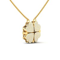 Ogrlica od dijamantnog srca 14k ogrlica od čistog zlata po mjeri ljubavno srce poklon za Valentinovo