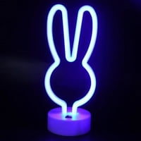 Ukrasna lagana zečja u obliku led kreveta ukrasna neonska svjetiljka s USB bazom baterija