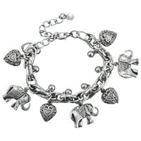 Nakit vintage slon srce narukvica boem Ljubav Srce slon životinja tijelo gležanj narukvice šarmantan nakit za