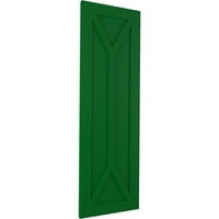 Ekena Millwork 15 W 64 H True Fit Pvc San Carlos Misijski stil Fiksni nosači, Viridian Green