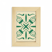 Dekorativni zeleni uzorak U Stilu Talavera za stolni prikaz fotookvir umjetnička slika