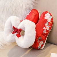 cipele za malu djecu cipele za djevojčice tople pamučne čizme s vezom leptira vezene čizme u nacionalnom stilu
