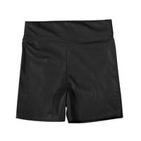 B91xz kratke hlače za žene za žene ženske elastične struke labave kratke hlače kožne kratke hlače s džepovima
