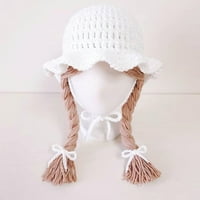 Slatka dojenčad za bebe djevojčice proljetni šešir kukičane pletene perike šešir pletena kanta