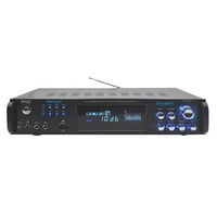 Pyle PWMA3003BT - Hibridno pojačalo-prijemnik - Višekanalni stereo pre pojačanje Pro Audio s VHF-mikrofonima,