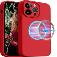 Magsafe kompatibilni futrola iPhone Pro ma, šok -otporan vitki silikon - crvena