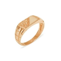 Muški 18K prirodni dijamantni prsten od ružičastog zlata britanske proizvodnje-opcije veličine-veličina 11,25
