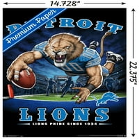 Detroit Lions - Zidni plakat krajnje zone, 14.725 22.375
